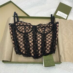 Gucci GG black lace corset in Xsmall BNWT (Authentic)
